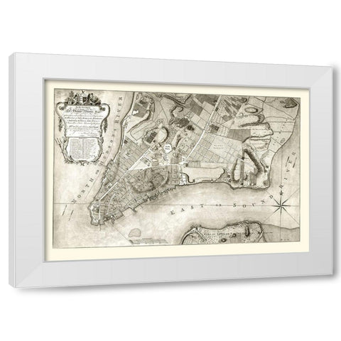 New York New York Planning - Ratzen 1767 White Modern Wood Framed Art Print by Ratzen