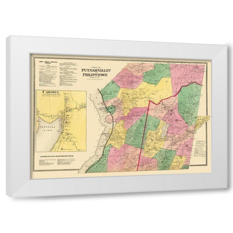 Putnum Valley, Phillipstown New York Landowner White Modern Wood Framed Art Print by Beers