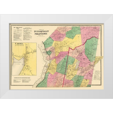 Putnum Valley, Phillipstown New York Landowner White Modern Wood Framed Art Print by Beers