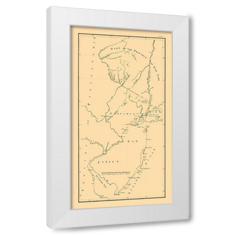 New York -1769 White Modern Wood Framed Art Print by Unknown