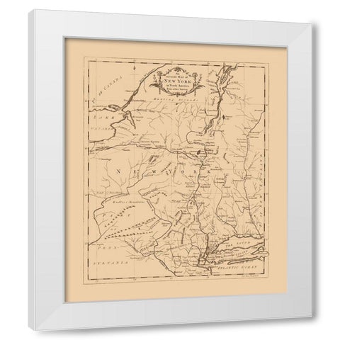 New York -1780 White Modern Wood Framed Art Print by Unknown