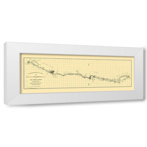 Hillsborough and Cincinnati Railroad - Jacobil White Modern Wood Framed Art Print by Jacobil