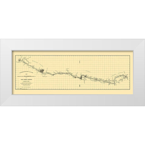 Hillsborough and Cincinnati Railroad - Jacobil White Modern Wood Framed Art Print by Jacobil