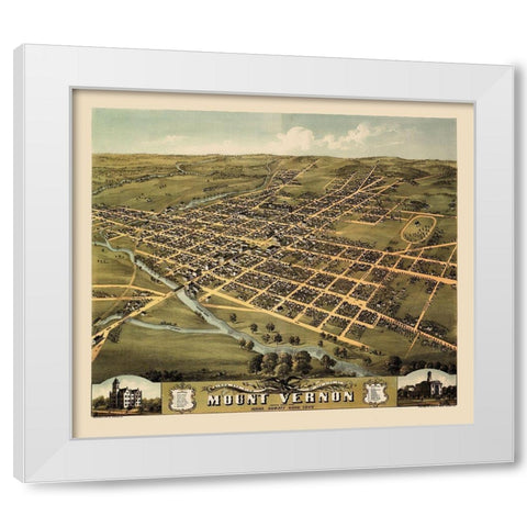 Mount Vernon Ohio - Ruger 1870 White Modern Wood Framed Art Print by Ruger