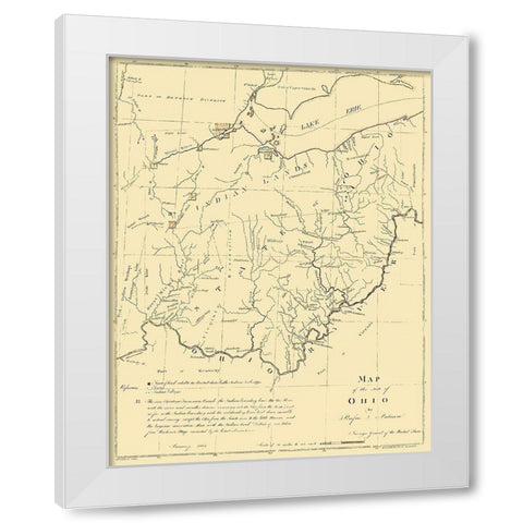 Ohio - Putnam 1804 White Modern Wood Framed Art Print by Putnam