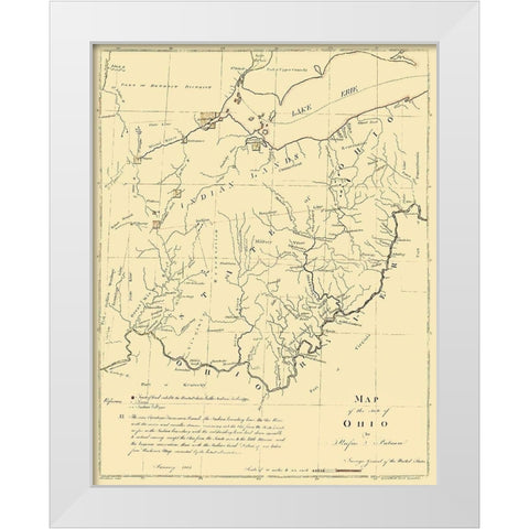 Ohio - Putnam 1804 White Modern Wood Framed Art Print by Putnam