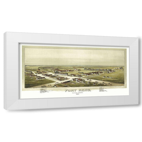 Fort Reno Oklahoma - Fowler 1891 White Modern Wood Framed Art Print by Fowler