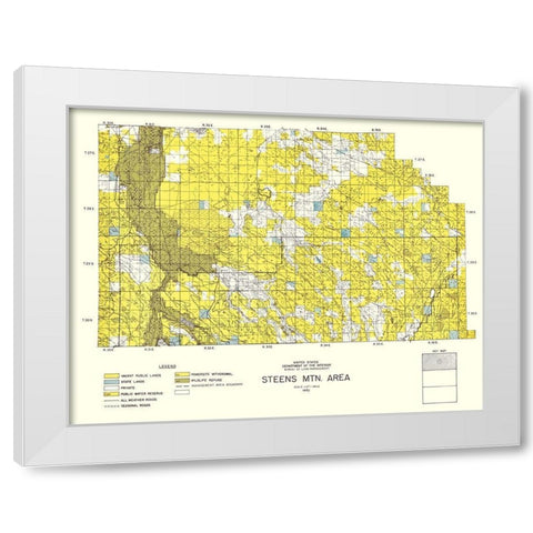 Steens Mountain North Oregon - DOI 1970 White Modern Wood Framed Art Print by DOI