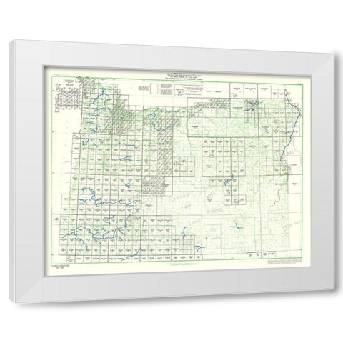 Oregon - USGS 1965 White Modern Wood Framed Art Print by USGS