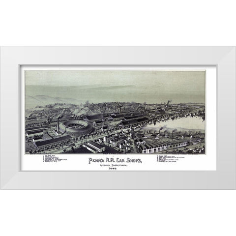 Altoona Pennsylvania - Moyer 1895 White Modern Wood Framed Art Print by Moyer