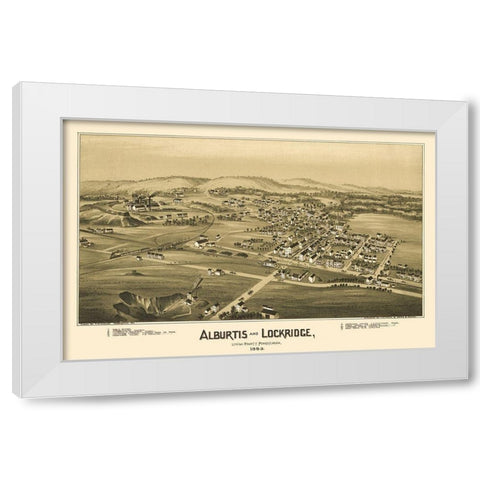 Alburtis Pennsylvania - Moyer 1893 White Modern Wood Framed Art Print by Moyer