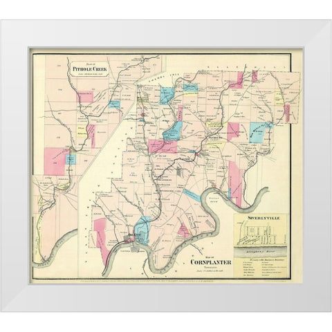 Cornplanter Pennsylvania Landowner - Mayer 1865 White Modern Wood Framed Art Print by Mayer
