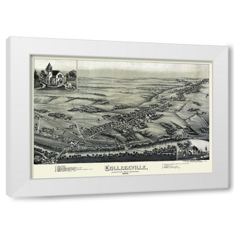 Collegeville Pennsylvania - Moyer 1894 White Modern Wood Framed Art Print by Moyer
