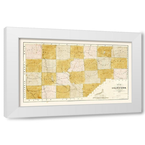 Crawford County Pennsylvania - Spafford 1839 White Modern Wood Framed Art Print by Spafford