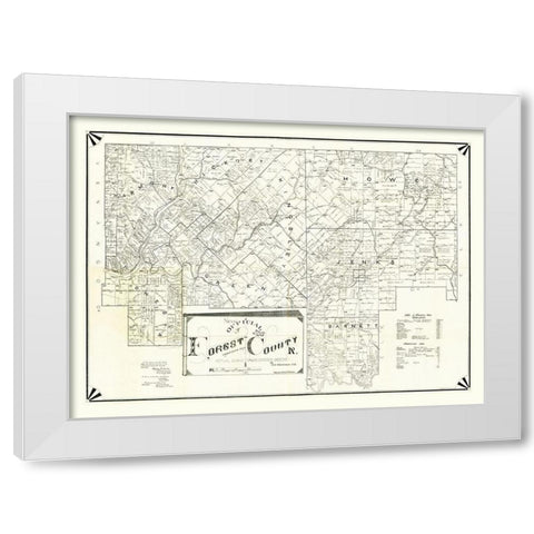 Forest County Pennsylvania - Whittekin 1895 White Modern Wood Framed Art Print by Whittekin