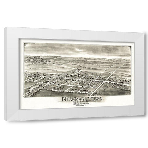 Newmanstown Sheridan Pennsylvania - Bailey 1898 White Modern Wood Framed Art Print by Bailey