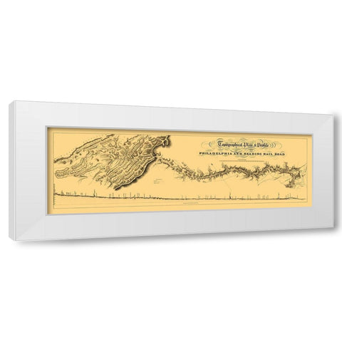 Philadelphia and Reading Railroad - Osborne 1838 White Modern Wood Framed Art Print by Osborne