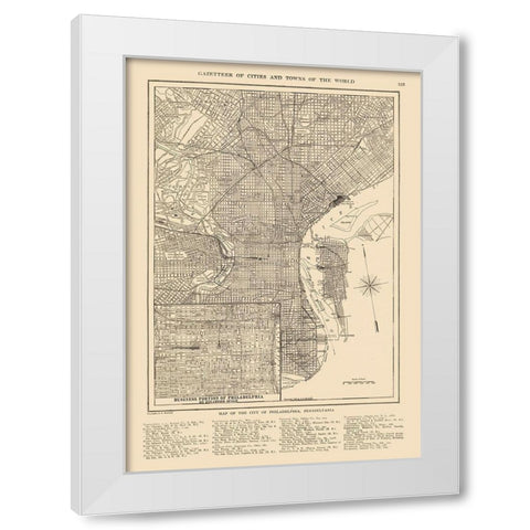 Philadelphia Pennsylvania - Reynold 1921 White Modern Wood Framed Art Print by Reynold