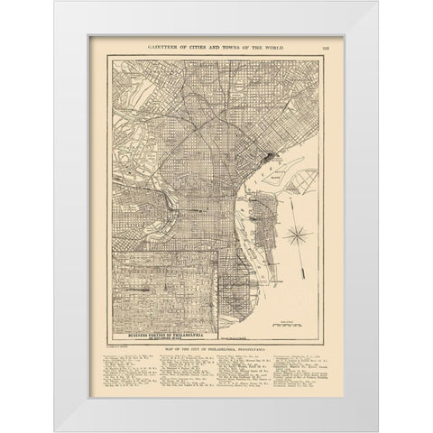 Philadelphia Pennsylvania - Reynold 1921 White Modern Wood Framed Art Print by Reynold