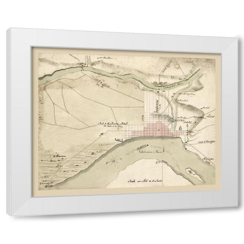 Philadelphia Pennsylvania -1778 White Modern Wood Framed Art Print by Unknown