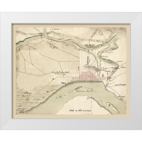 Philadelphia Pennsylvania -1778 White Modern Wood Framed Art Print by Unknown