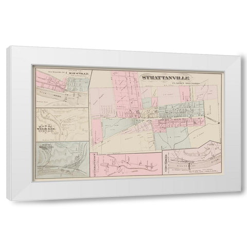 Strattanville Pennsylvania Landowner White Modern Wood Framed Art Print by Caldwell