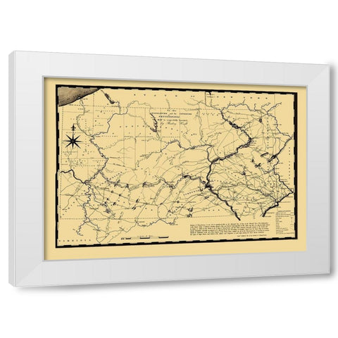 Pennsylvania - Johnson 1791 White Modern Wood Framed Art Print by Johnson
