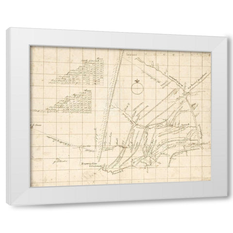 Pennsylvania -1755 White Modern Wood Framed Art Print by Unknown