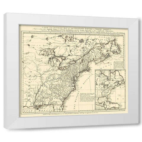 English Empire French Encroachments - Herbert 1755 White Modern Wood Framed Art Print by Herbert