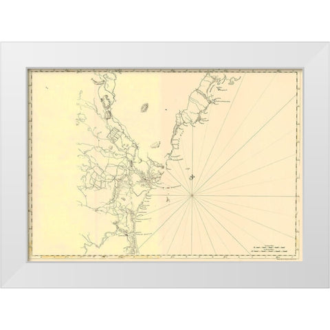 New England Cape Elizabeth Newburyport White Modern Wood Framed Art Print by Des Barres