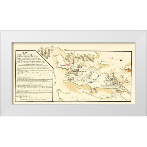 Rhode Island - Lafayette 1778 White Modern Wood Framed Art Print by Lafayette