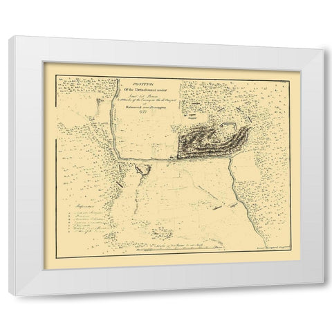 Baum Position Walmscock Bennington - Durnford 1777 White Modern Wood Framed Art Print by Durnford