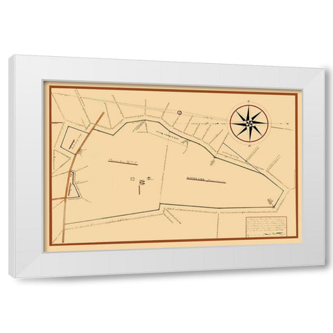 Winsor Farm Rhode Island - Winsor 1842 White Modern Wood Framed Art Print by Winsor