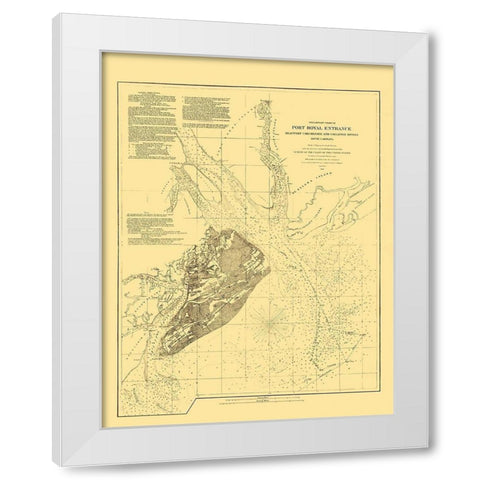 Hilton Head Island South Carolina Ship Channel White Modern Wood Framed Art Print by Bache