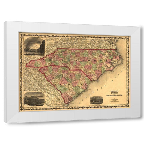 South Carolina - Browning 1861 White Modern Wood Framed Art Print by Browning