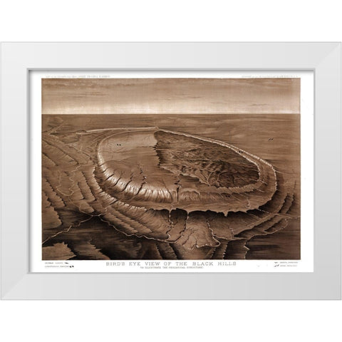 Black Hills South Dakota - Powell White Modern Wood Framed Art Print by Powell