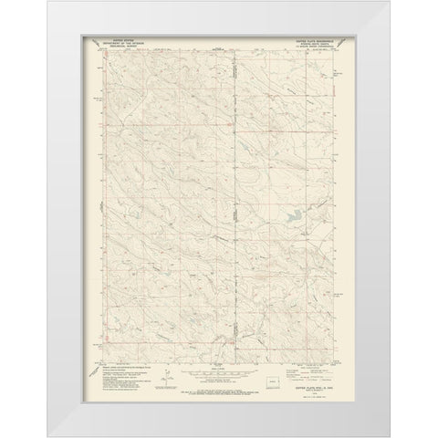 Coffee Flats South Dakota Quad - USGS 1978 White Modern Wood Framed Art Print by USGS