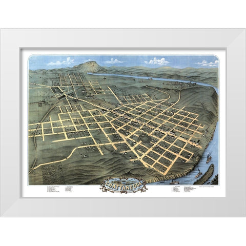 Chattanooga Tennessee - Ruger 1871 White Modern Wood Framed Art Print by Ruger