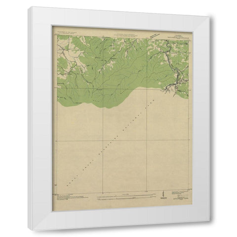 Gatlinburg Tennessee Quad - USGS 1936 White Modern Wood Framed Art Print by USGS