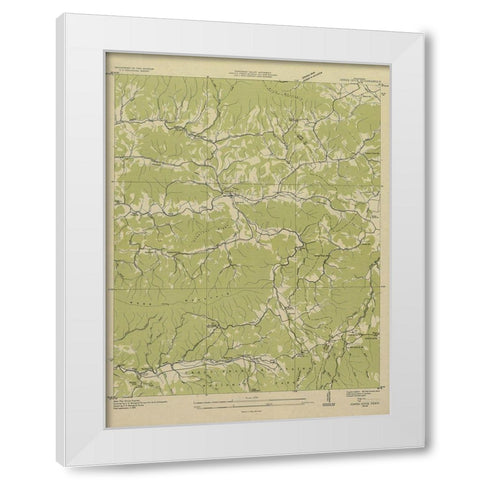 Jones Cove Tennessee Quad - USGS 1935 White Modern Wood Framed Art Print by USGS