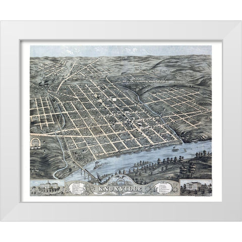 Knoxville Tennessee - Merchant 1871 White Modern Wood Framed Art Print by Merchant