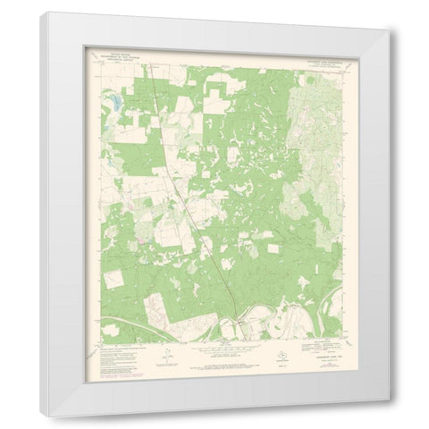 Aspermont Lake Texas Quad - USGS 1969 White Modern Wood Framed Art Print by USGS