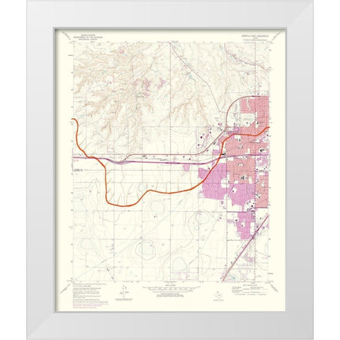 Amarillo West Texas Quad - USGS 1975 White Modern Wood Framed Art Print by USGS