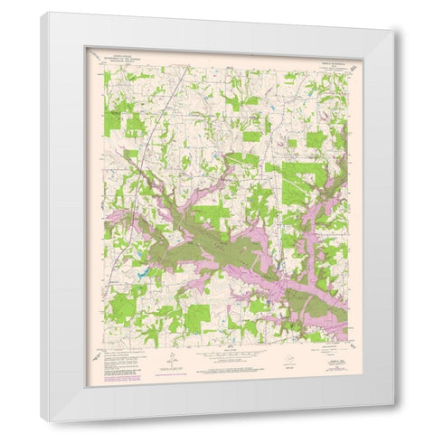 Arbala Texas Quad - USGS 1958 White Modern Wood Framed Art Print by USGS
