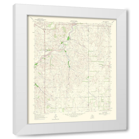 Back Texas Quad - USGS 1967 White Modern Wood Framed Art Print by USGS