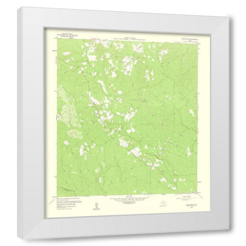 Bear Creek Texas Quad - USGS 1960 White Modern Wood Framed Art Print by USGS