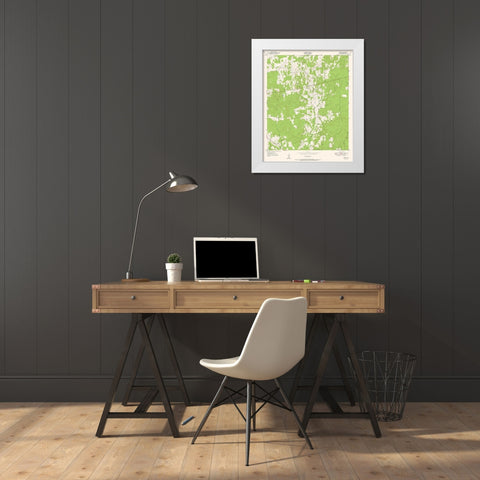 Berea Texas Quad - USGS 1951 White Modern Wood Framed Art Print by USGS