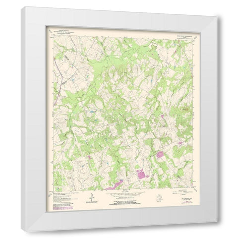 Bald Mound Texas Quad - USGS 1963 White Modern Wood Framed Art Print by USGS