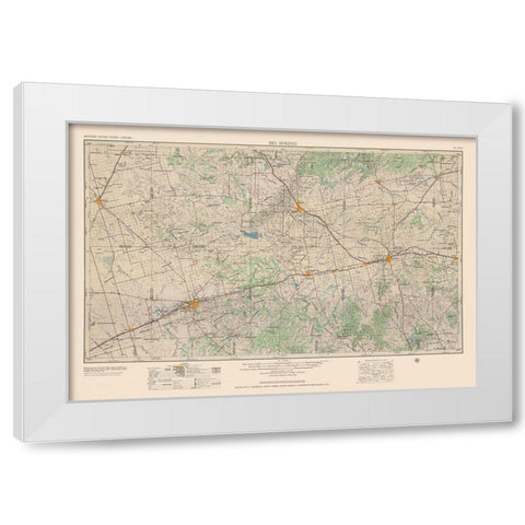 Big Spring Texas Quad - USGS 1954 White Modern Wood Framed Art Print by USGS