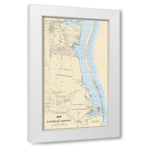 Cameron Texas Landowner - Langermann 1880 White Modern Wood Framed Art Print by Langermann